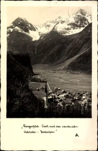 Ak Längenfeld Tirol Österreich ,  Tirol, Berge, Kirche, Landschaft