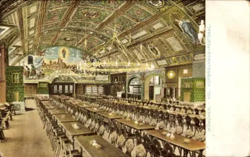 Ak München Bayern, Königl. Hofbräuhaus, im Festsaal
