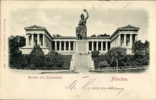 Ak München, Bavaria, Ruhmeshalle