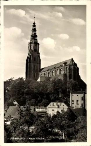 Ak Świdnica Schweidnitz Schlesien, Katholische Kirche