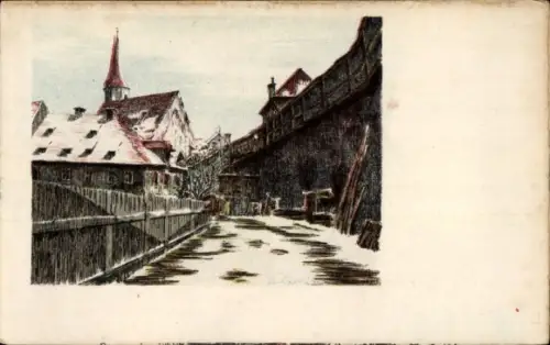 Künstler Ak Lark, B., Cheb Eger Region Karlsbad, Franziskanerhof