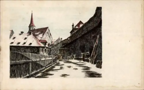 Künstler Ak Lark, B., Cheb Eger Region Karlsbad, Franziskanerhof