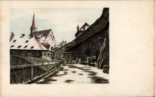 Künstler Ak Lark, B., Cheb Eger Region Karlsbad, Franziskanerhof