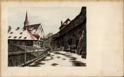 Künstler Ak Lark, B., Cheb Eger Region Karlsbad, Franziskanerhof