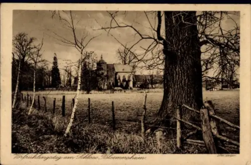 Ak Neukirchen Vluyn am Niederrhein, Schloss Bloemersheim, Frühlingstag