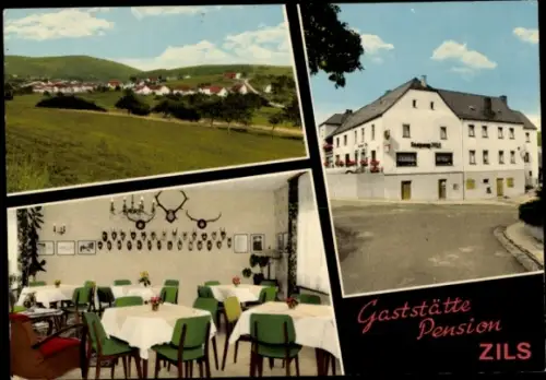 Ak Naurath in der Eifel, Gaststätte Pension Zils, Gesamtansicht