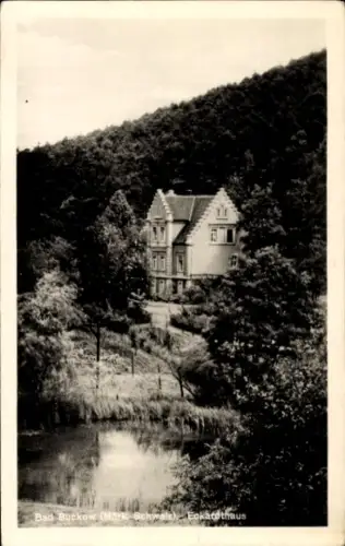 Ak Bad Buckow in der Märkischen Schweiz,  Eckardthaus, Landschaft, Wasser, Bäume