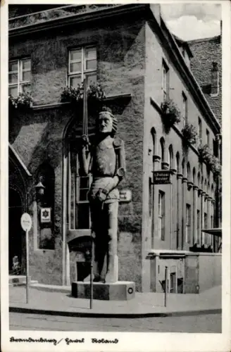 Ak Brandenburg an der Havel, Roland, 1. Polizeirevier, Straßenansicht