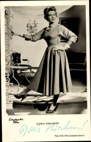 Ak Schauspielerin Doris Kirchner, Portrait, Film Die 7 Kleider der Katrin, Autogramm