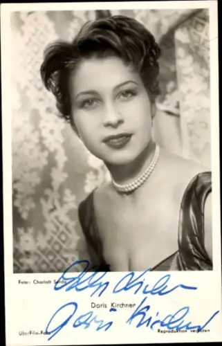 Ak Schauspielerin Doris Kirchner, Portrait, Autogramm