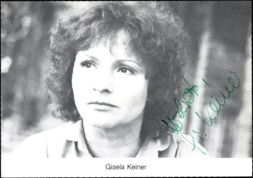 Foto Schauspielerin Gisela Keiner, Portrait, Autogramm