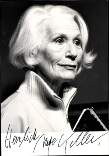 Foto Schauspielerin Inge Keller, Portrait, Autogramm