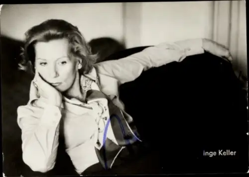 Ak Schauspielerin Inge Keller, Portrait, Filme Effi Briest, Die Verlobte, Autogramm