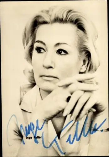 Ak Schauspielerin Inge Keller, Portrait, Autogramm
