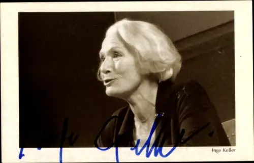 Ak Schauspielerin Inge Keller, Portrait, Autogramm