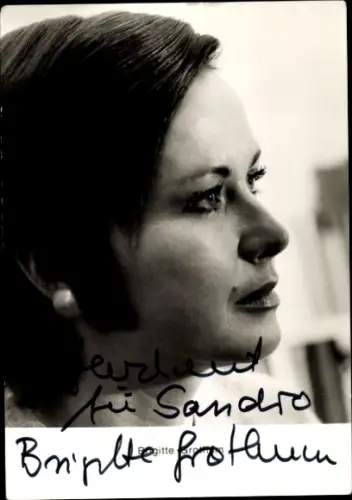 Ak Schauspielerin Brigitte Grothum, Portrait, Autogramm