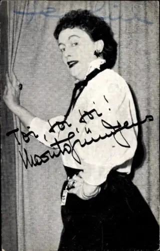 Foto Schauspielerin Marita Gründgens, Portrait, Autogramm