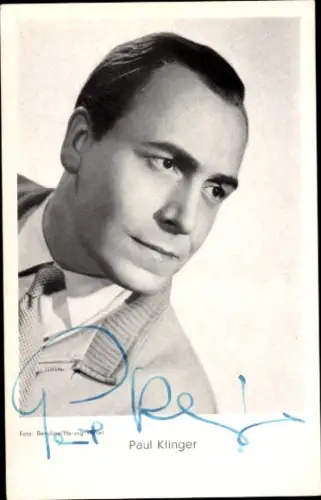 Ak Schauspieler Paul Klinger, Portrait, Autogramm, wenn der weiße Flieder wieder blüht