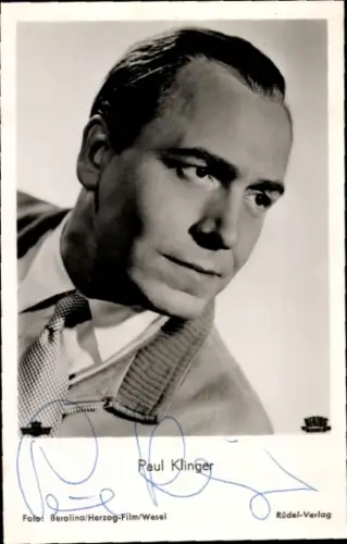 Ak Schauspieler Paul Klinger, Portrait, Autogramm, wenn der weiße Flieder wieder blüht
