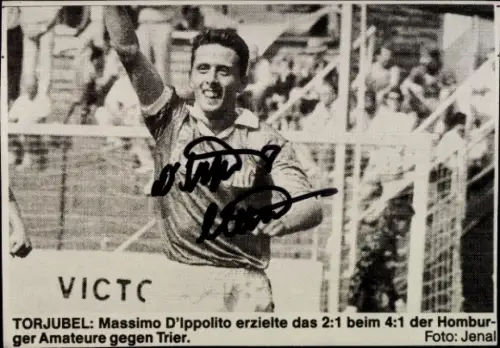 Autogrammkarte Fußballer Massimo D'Ippolito, FC Homburg, Autogramm