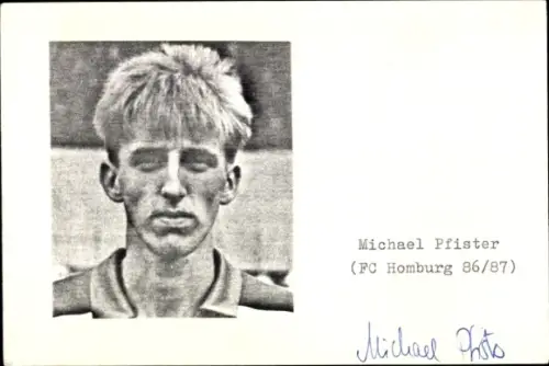 Autogramm Fußballer Michael Pfister, FC Homburg, Portrait