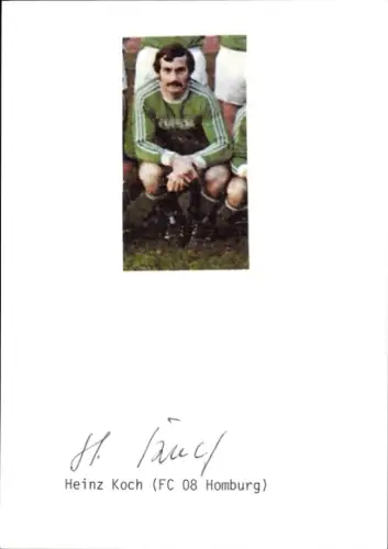 Autogramm Fußballer Heinz Koch, FC Homburg, Portrait