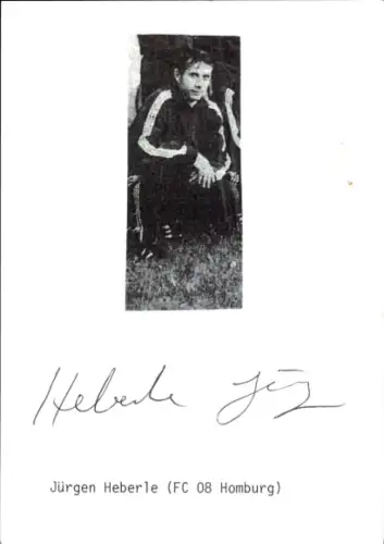 Autogramm Fußballer Jürgen Heberle, FC Homburg, Portrait