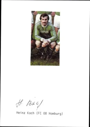 Autogramm Fußballer Heinz Koch, FC Homburg, Portrait