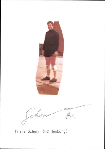 Autogramm Fußballer Franz Schorr, FC Homburg, Portrait