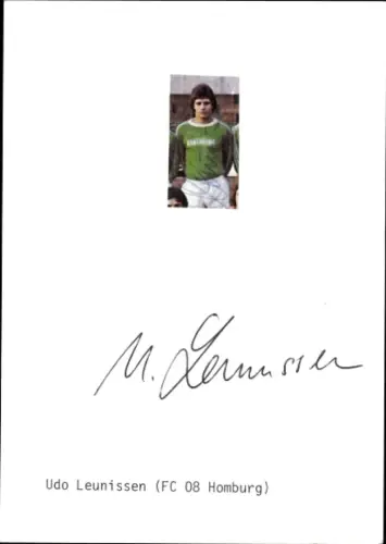 Autogramm Fußballer Udo Leunissen, FC Homburg, Portrait