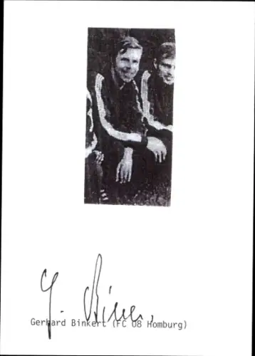Autogramm Fußballer Gerhard Binkert, FC Homburg, Portrait