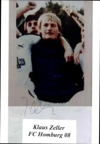 Autogramm Fußballer Klaus Zeller, FC Homburg, Portrait