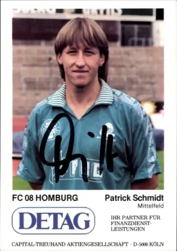 Autogrammkarte Fußballer Patrick Schmidt, FC Homburg, Autogramm