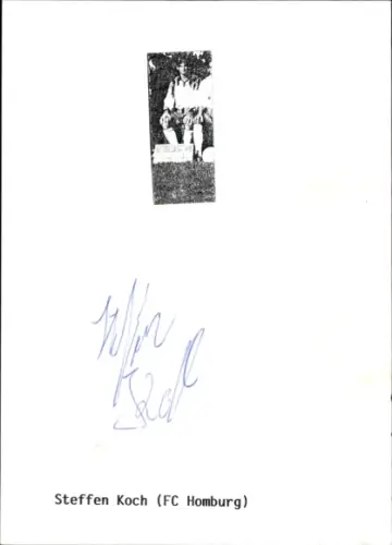 Autogramm Fußballer Steffen Koch, FC Homburg