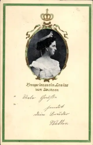 Ak Kronprinzessin Louisa von Sachsen