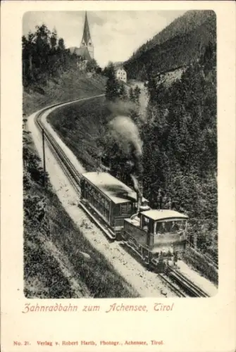Ak Zahnradbahn zum Achensee, Tirol