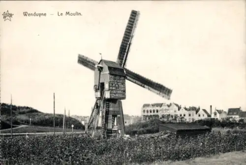 Ak Wenduine Wenduyne De Haan Westflandern, Windmühle