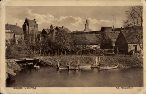 Ak Templin in der Uckermark, am Mühlentor
