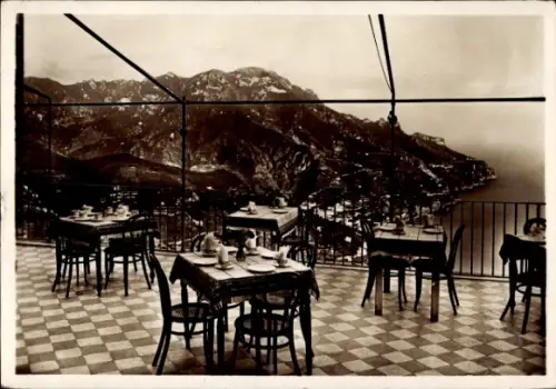 Ak Ravello Campania Italien, Albergo Caruso Belvedere, Terrasse