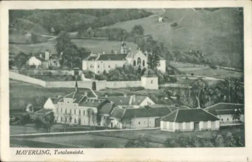 Ak Mayerling Alland Niederösterreich,  Totalansicht, Landschaft, Gebäude