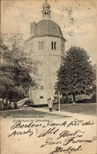 Ak Graz Steiermark, Glockenturm am Schlossberg,  Ludwig Strohschneider, 
