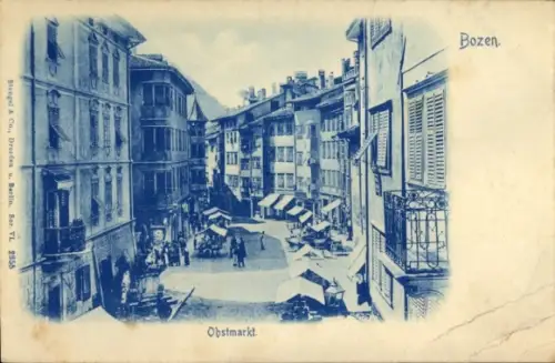 Ak Bozen Bolzano Südtirol, Obstmarkt