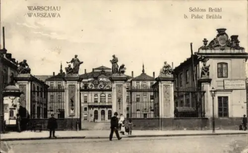 Ak Warszawa Warschau Polen, Schloss Brühl