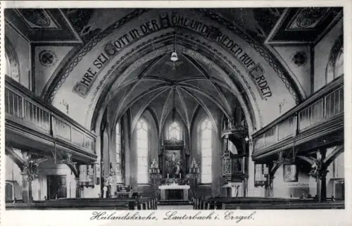 Ak Lauterbach in Hessen, Heilandskirche  Innenansicht, religiöse Motive, keine Personen