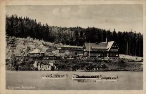 Ak Kriebstein Sachsen, Zschopau Talsperre