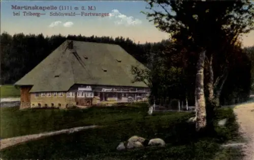 Ak Triberg im Schwarzwald, Martinskapelle, bei  Schönwald-Furtwangen, Landschaft