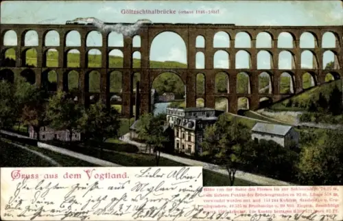 Ak Mylau Reichenbach im Vogtland, Göltzschtalbrücke