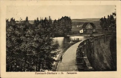 Ak Tambach Dietharz in Thüringen, Talsperr
