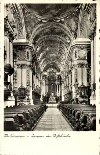 Ak Waldsassen in der Oberpfalz,  Inneres der Stiftskirche