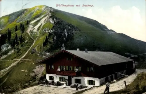 Ak Tegernsee im Kreis Miesbach Oberbayern, Wallberghaus mit Setzberg, Purger 6048
